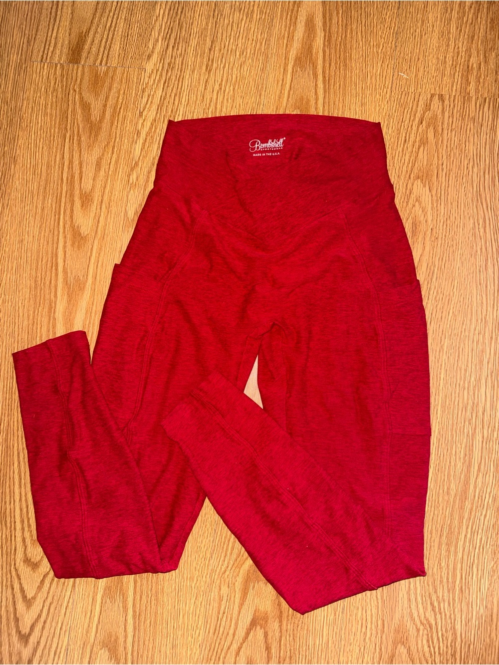 Bombshell Sportswear Crimson High-Waist Leggings